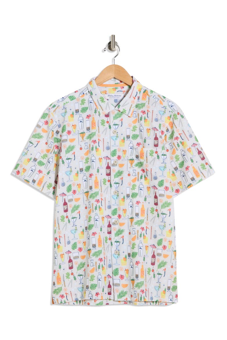 Coast Lemon Lounge Short Sleeve Button-Up Shirt, Alternate, color, FOGGY DEW