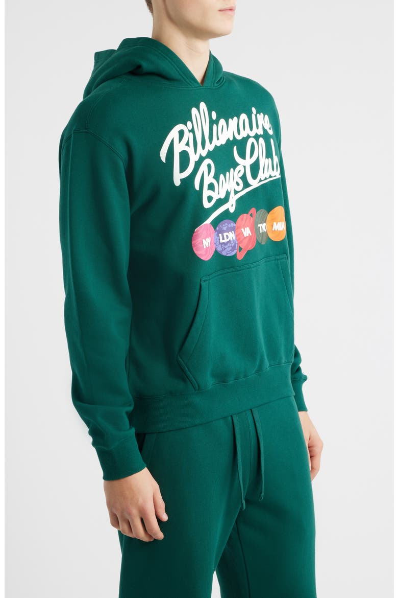 Script Cotton Graphic Hoodie, Alternate, color, RAIN FOREST