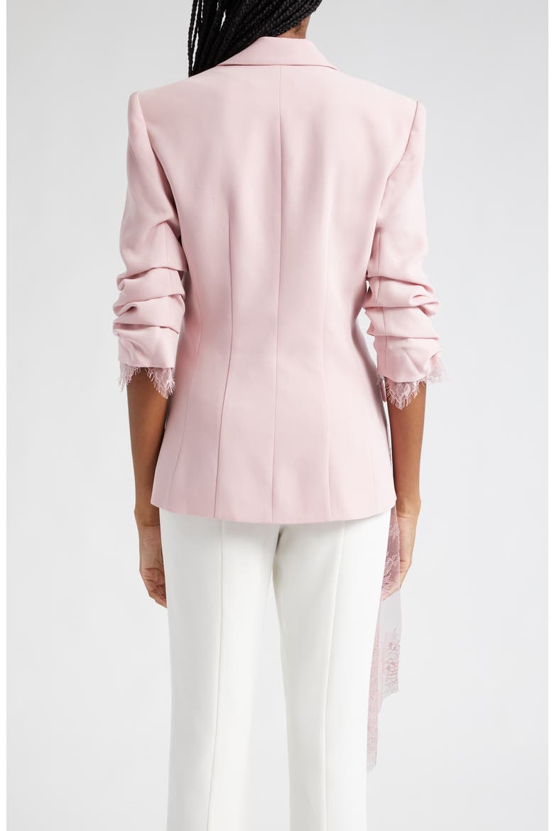 Keeves Cascading Lace Trim Blazer, Alternate, color, ROSY QUARTZ