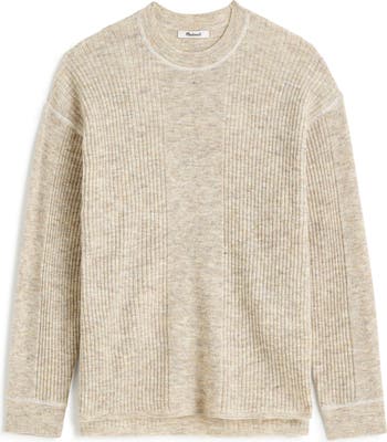 Madewell Crewneck Alpaca Blend Rib Sweater | Nordstrom