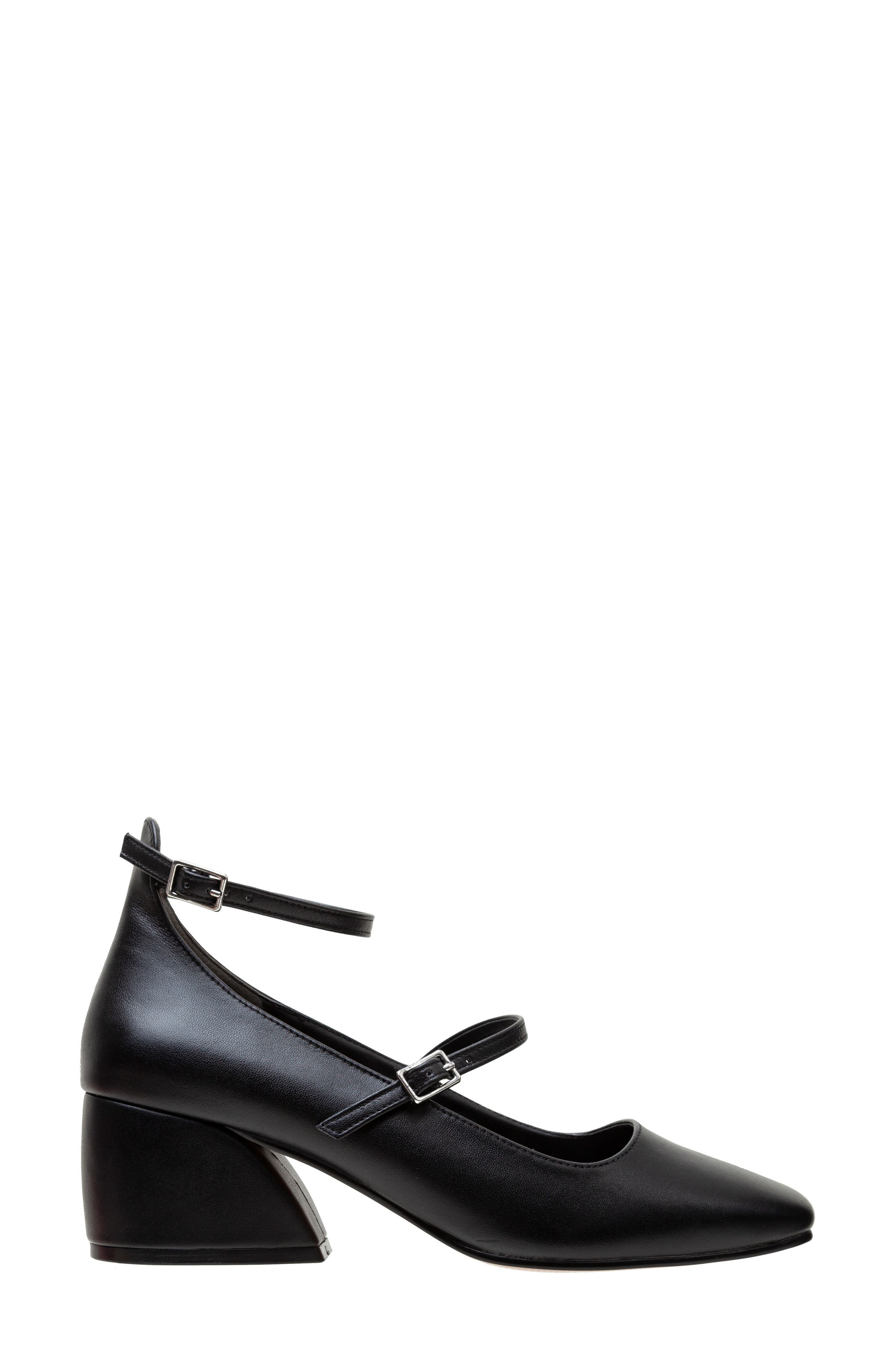 Saint Ankle Strap Pump, Alternate, color, BLACK