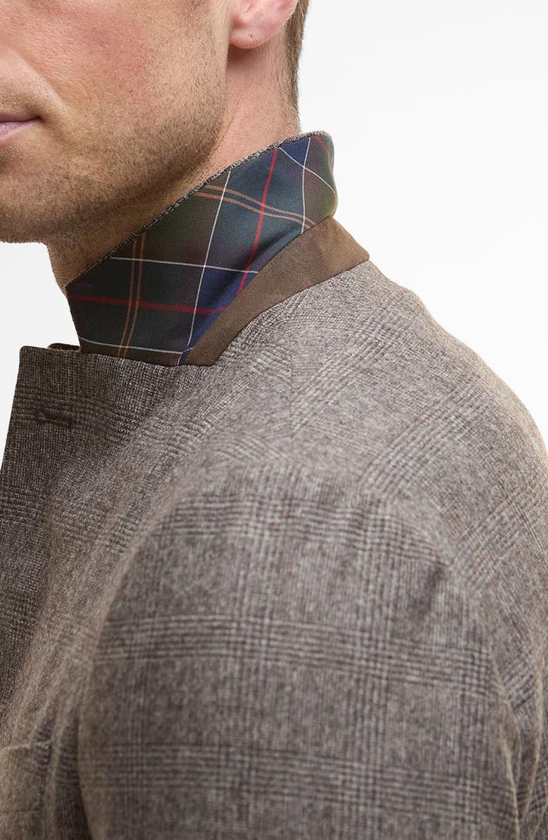 Barbour Kensington Glen Check Wool Blend Flannel Suit Jacket, Alternate, color, Brown