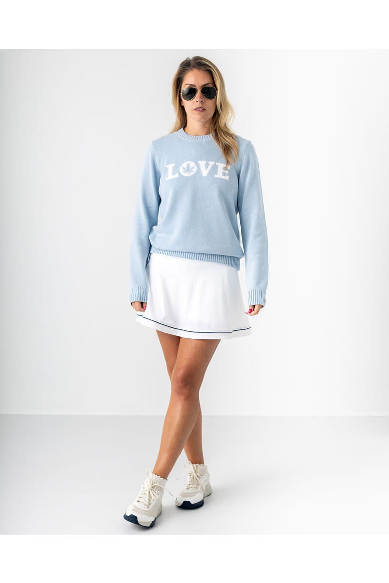 Intarsia "LOVE" Sweater, Main, color, Country Air