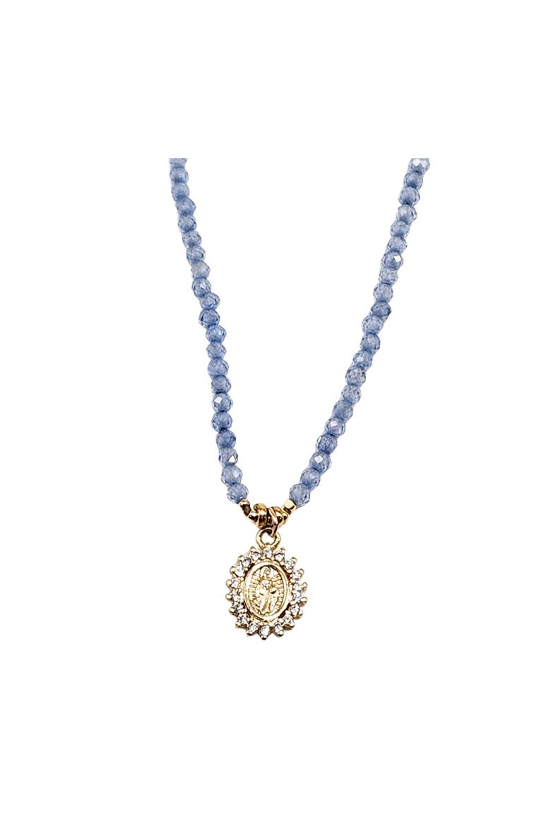 Pale VIolet Blue  Charm Necklace, Alternate, color, Blue