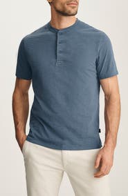 34 Heritage Short Sleve Slub Cotton Henley