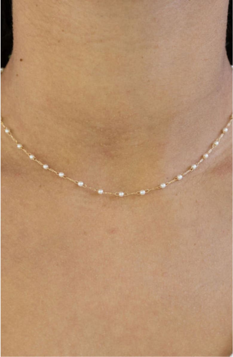 Erin McDermott Jewelry Peaceful Tiny Pearl & Gold necklace, Alternate, color,