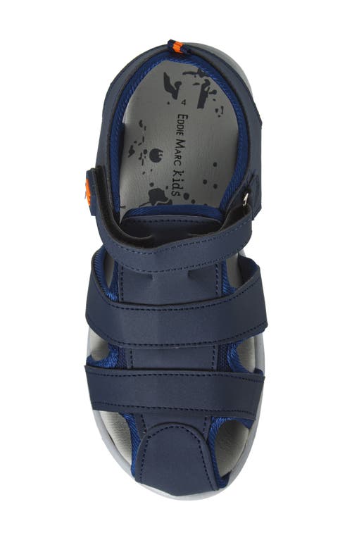 Extreme By Eddie Marc Kids' Solid Woven Sandal In Navy