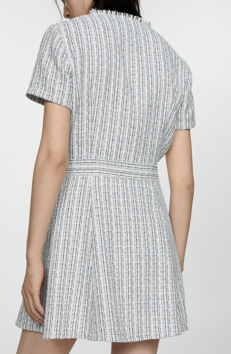 MANGO Button Tweed Minidress, Alternate, color,