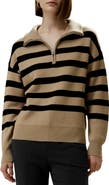 Lilysilk Women's Collared Quarter-Zip Wool Sweater