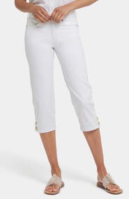NYDJ Marilyn Button Detail Capri Jeans