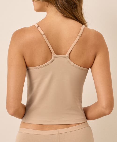 Pact Everyday Shelf Bra Cropped Camisole In Nude