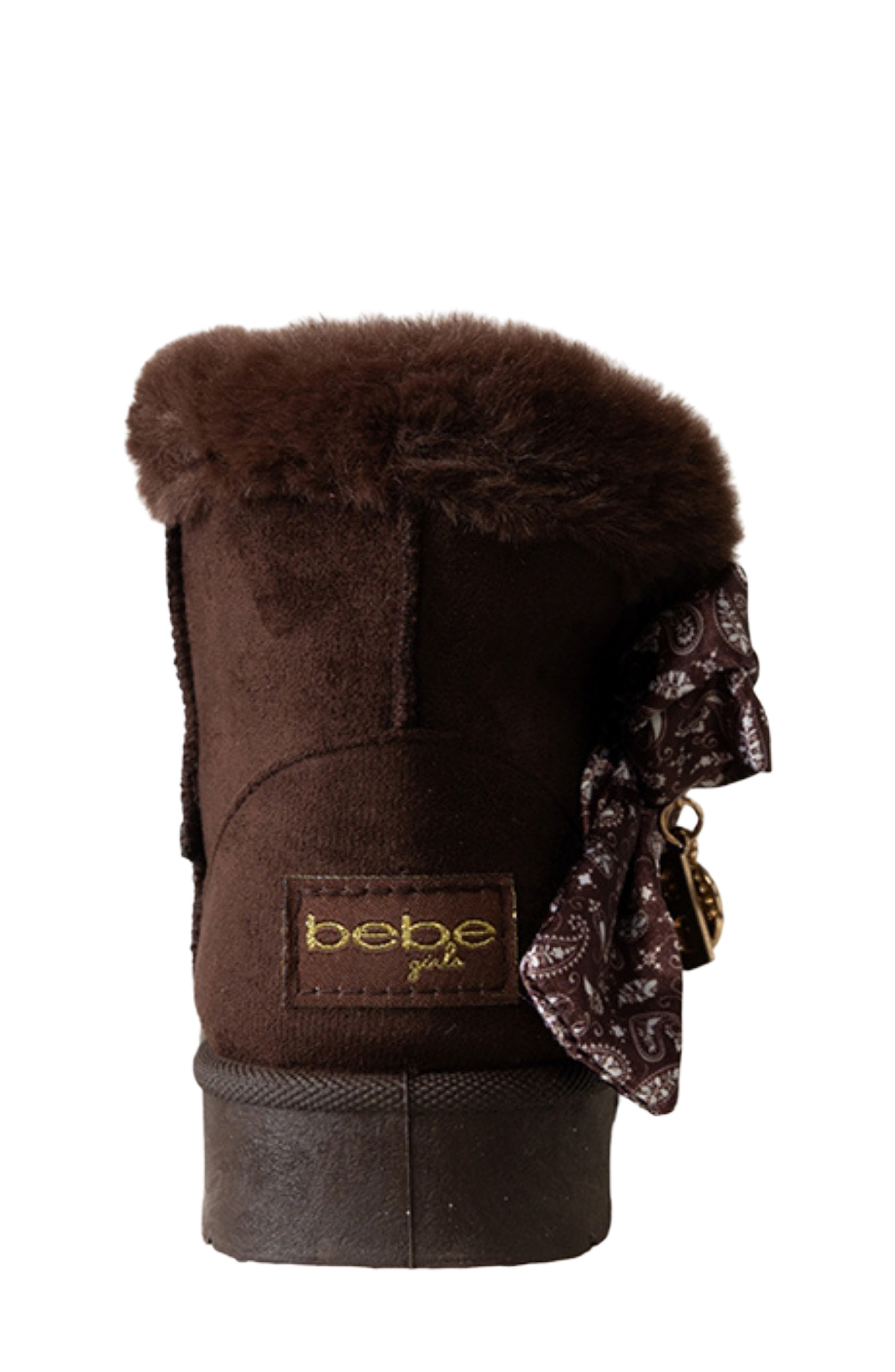 Kids' Cozy Faux Fur Bootie, Alternate, color, DARK BROWN