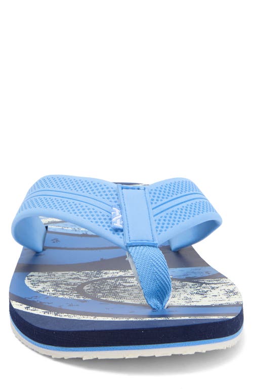 Izod T-shirt Print Flip Flop In Blue