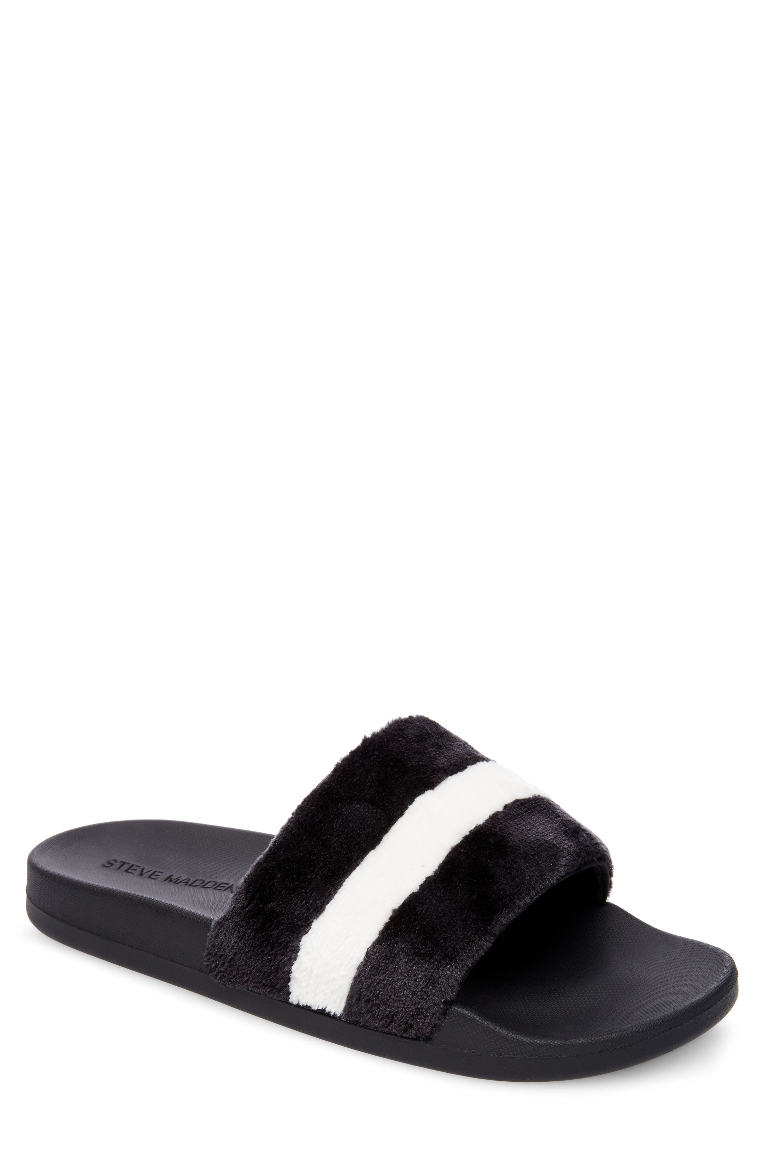 Steve Madden Resport Plush Slide Sandal, Main, color, 