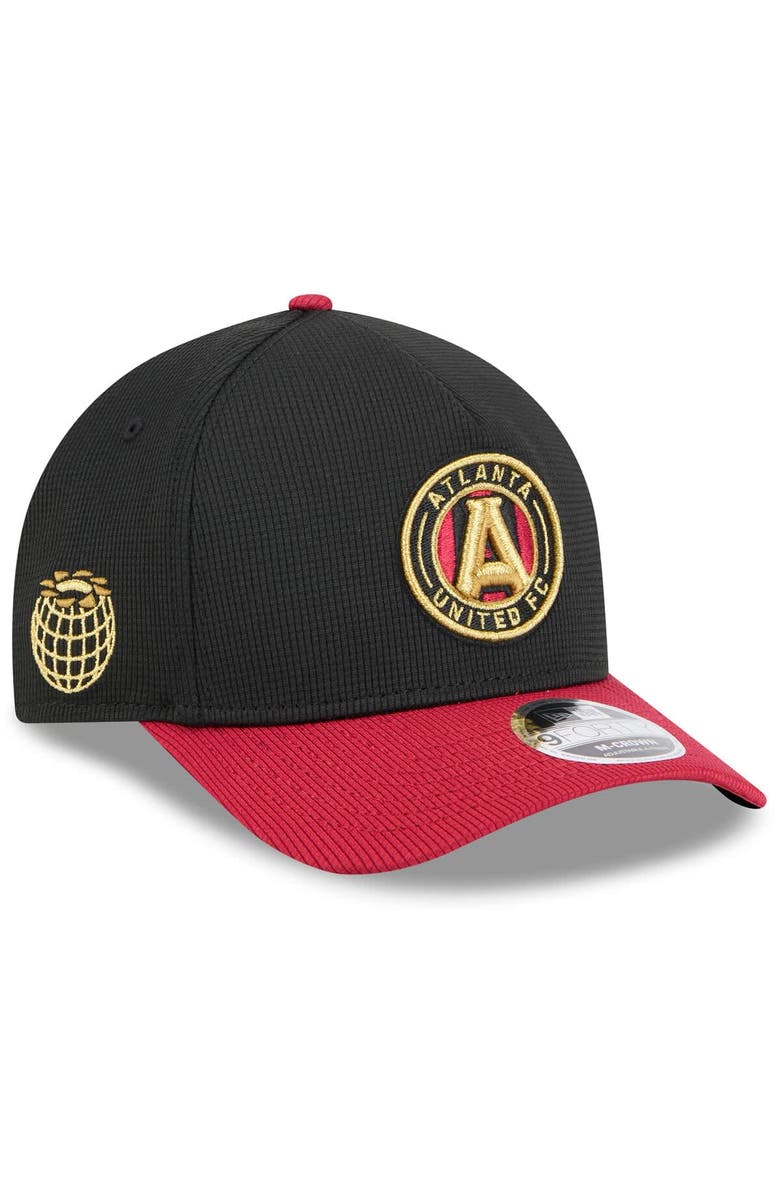 New Era Men's New Era Black Atlanta United FC 2025 Jersey Hook 9FORTY M-Crown Adjustable Hat, Main, color, Black