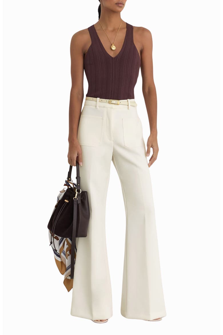 Priya Flared Pants, Alternate, color, CREAM