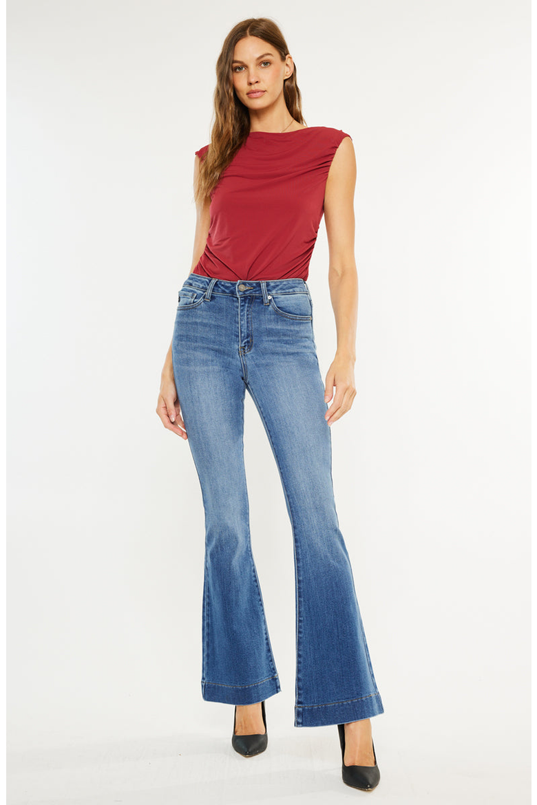Roxanne High Rise Flare Jeans, Alternate, color, Medium Wash