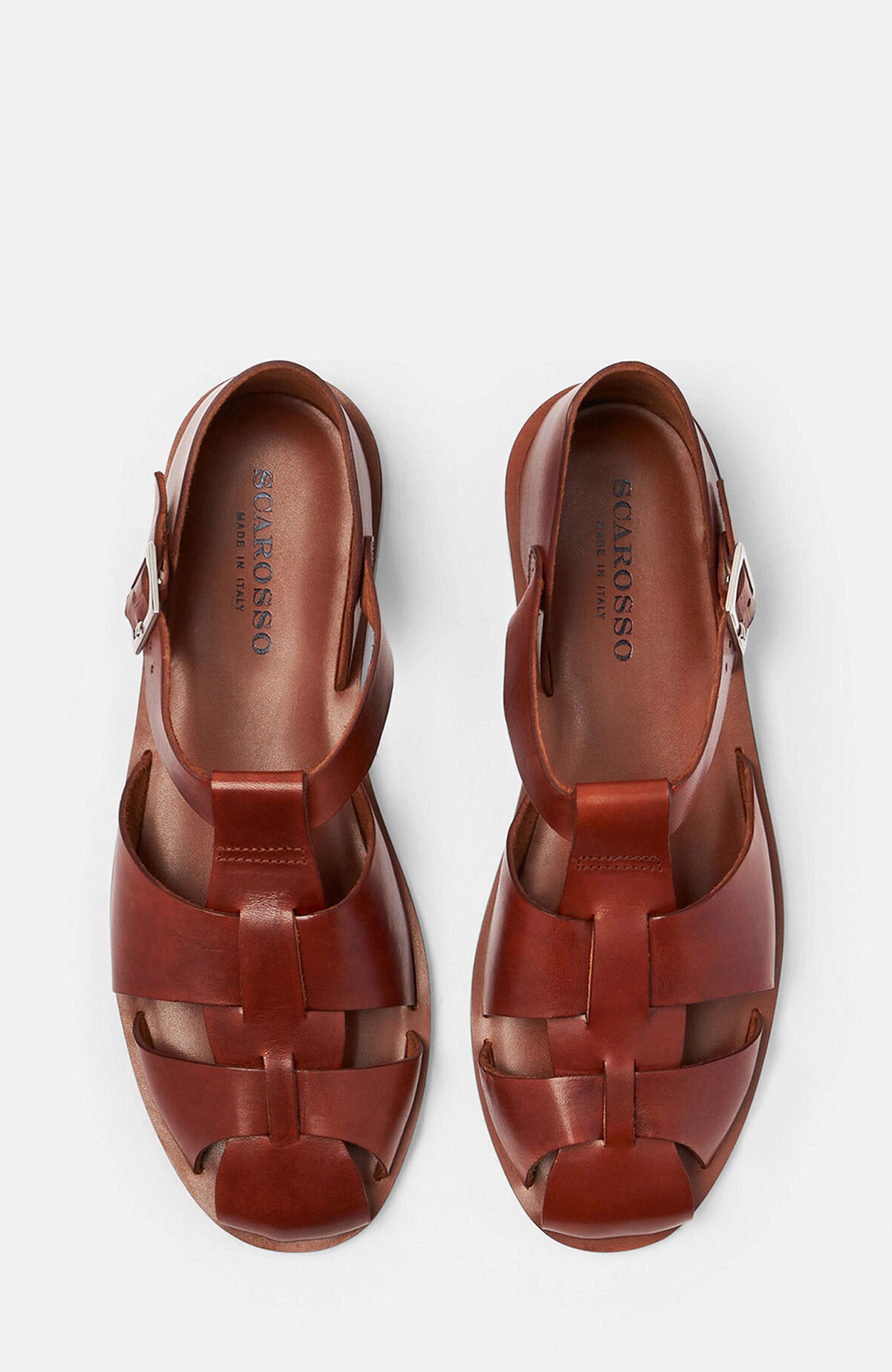Apollo Sandals, Alternate, color, Cognac - Calf