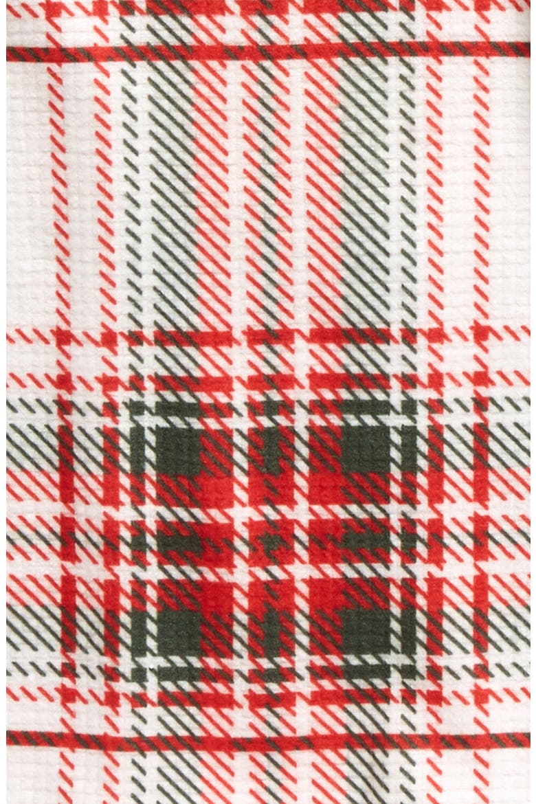 Kids' Plaid Fitted Two-Piece Pajamas, Alternate, color, IVORY
