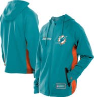 New Era Men's New Era Aqua Miami Dolphins Combine Authentic Raglan Scuba Full-Zip Hoodie