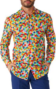 OppoSuits Confetteroni Stretch Button-Up Shirt