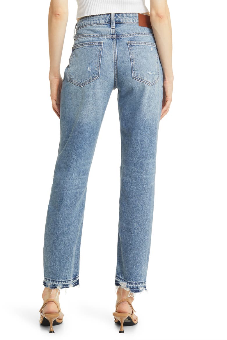 Bailey Ripped High Waist Slim Boyfriend Jeans, Alternate, color, MEDIUM WASH