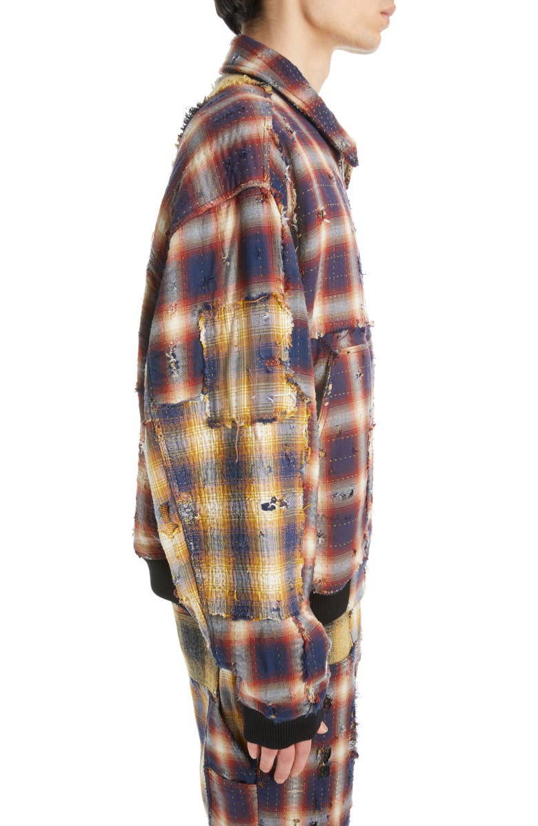 Givenchy Distressed Oversize Workwear Jacket, Alternate, color,