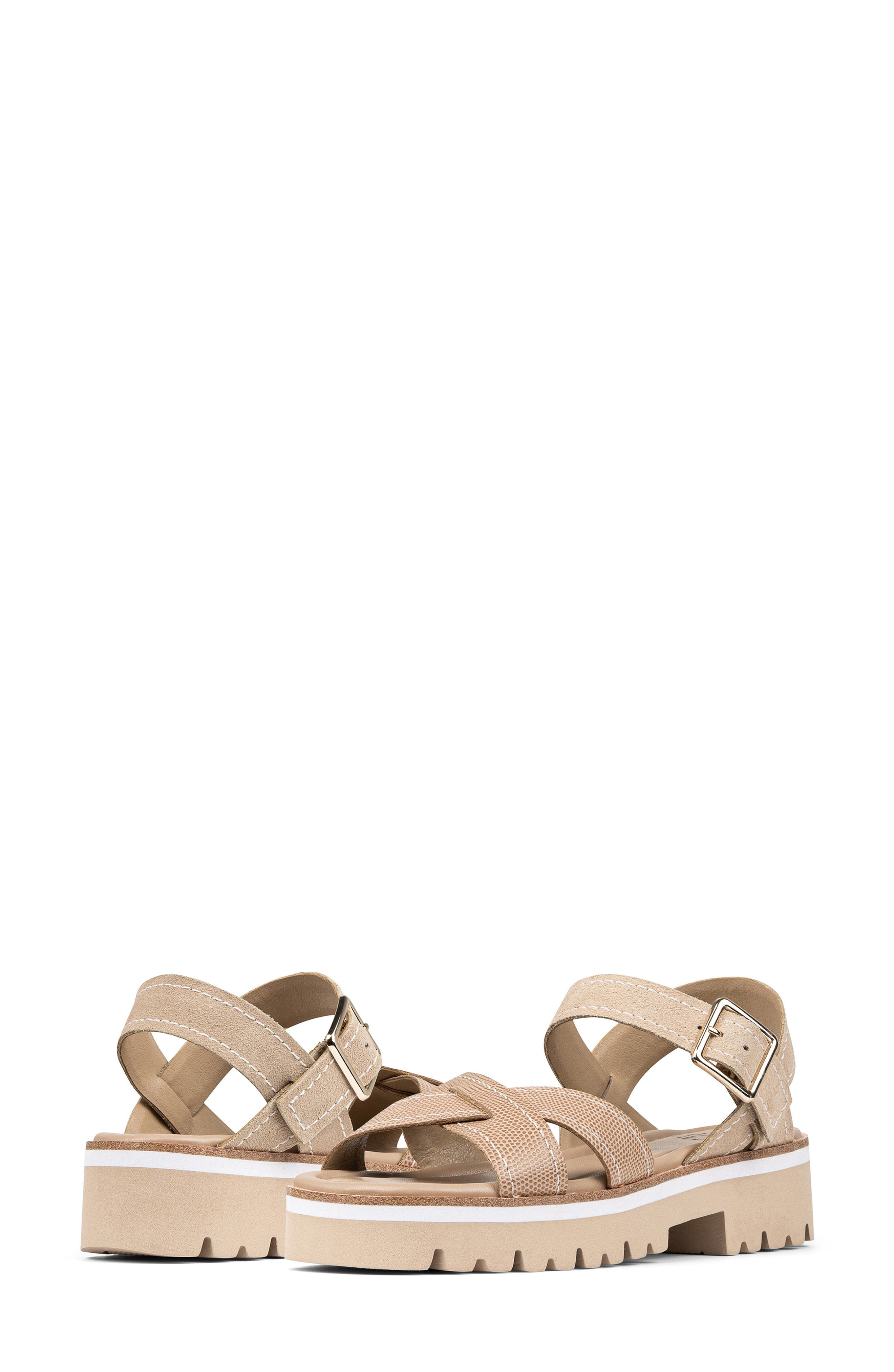 Donald Pliner Lug Sole Slingback Sandal, Alternate, color, Sand
