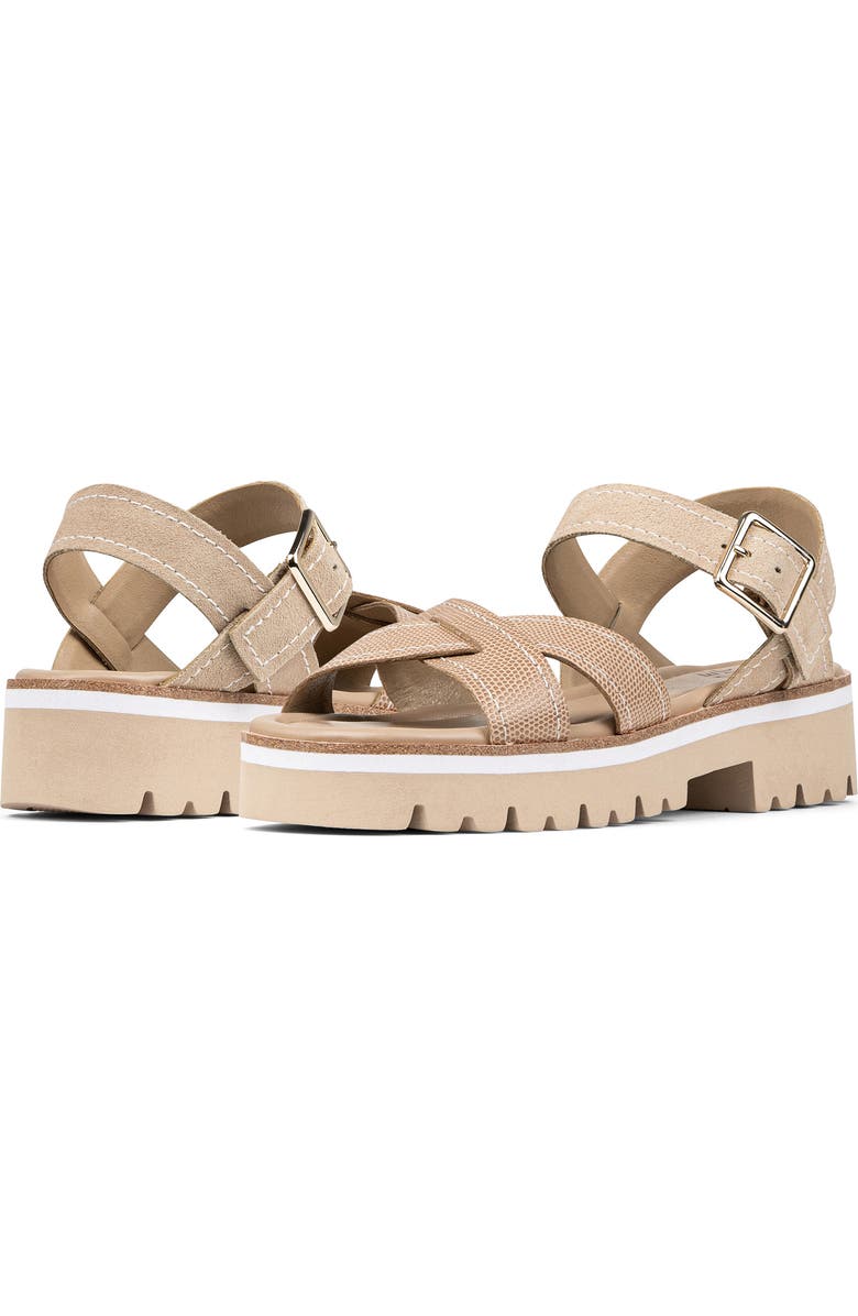 Donald Pliner Lug Sole Slingback Sandal, Alternate, color, Sand
