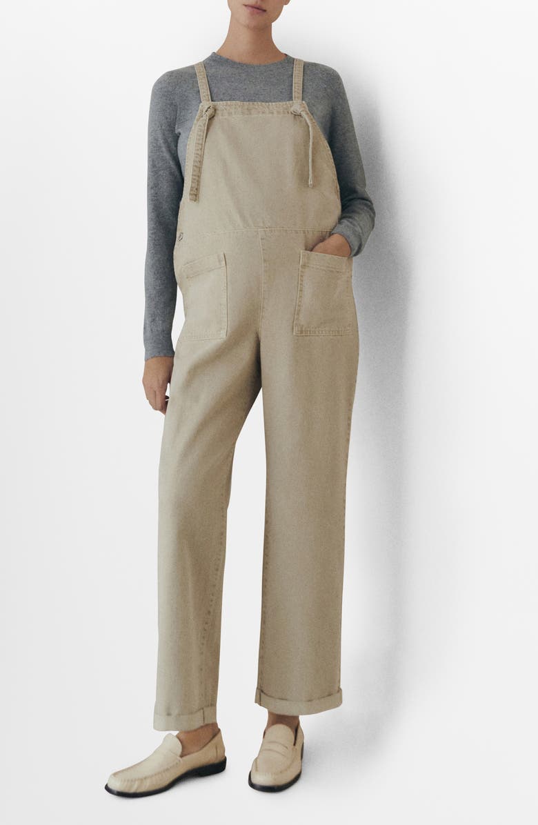 MANGO Denim Maternity Overalls, Main, color,