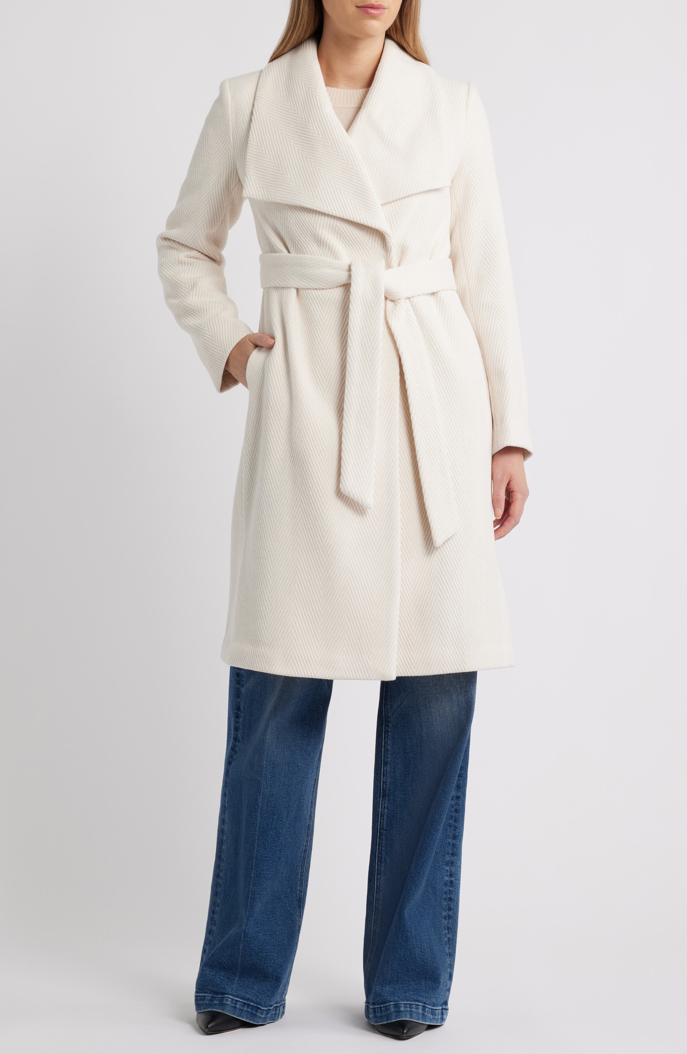 Chevron Pattern Tie Waist Coat