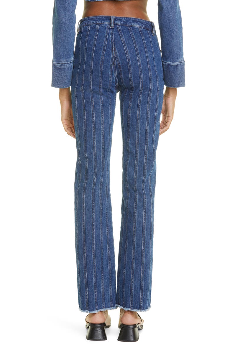 Valentin Seamed Straight Leg Jeans, Alternate, color, DENIM