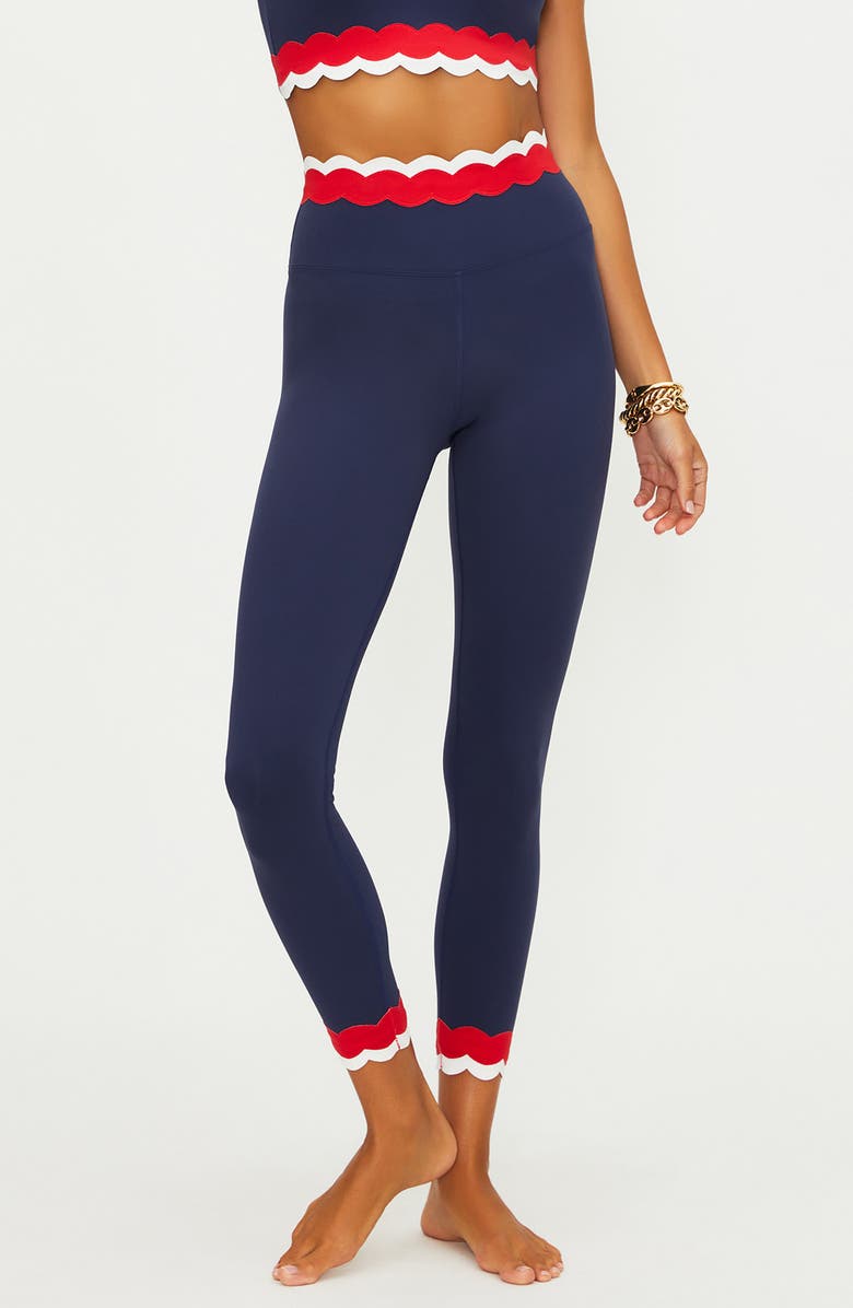 Beach Riot Stacy Scallop Colorblock Rib Leggings, Main, color, Twilight Firework Colorblock
