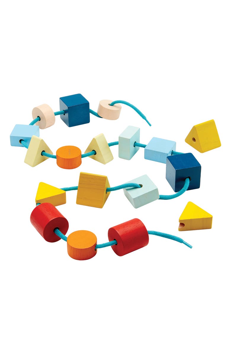 PlanToys<sup>®</sup> Geo Lacing Beads, Main, color, Assorted