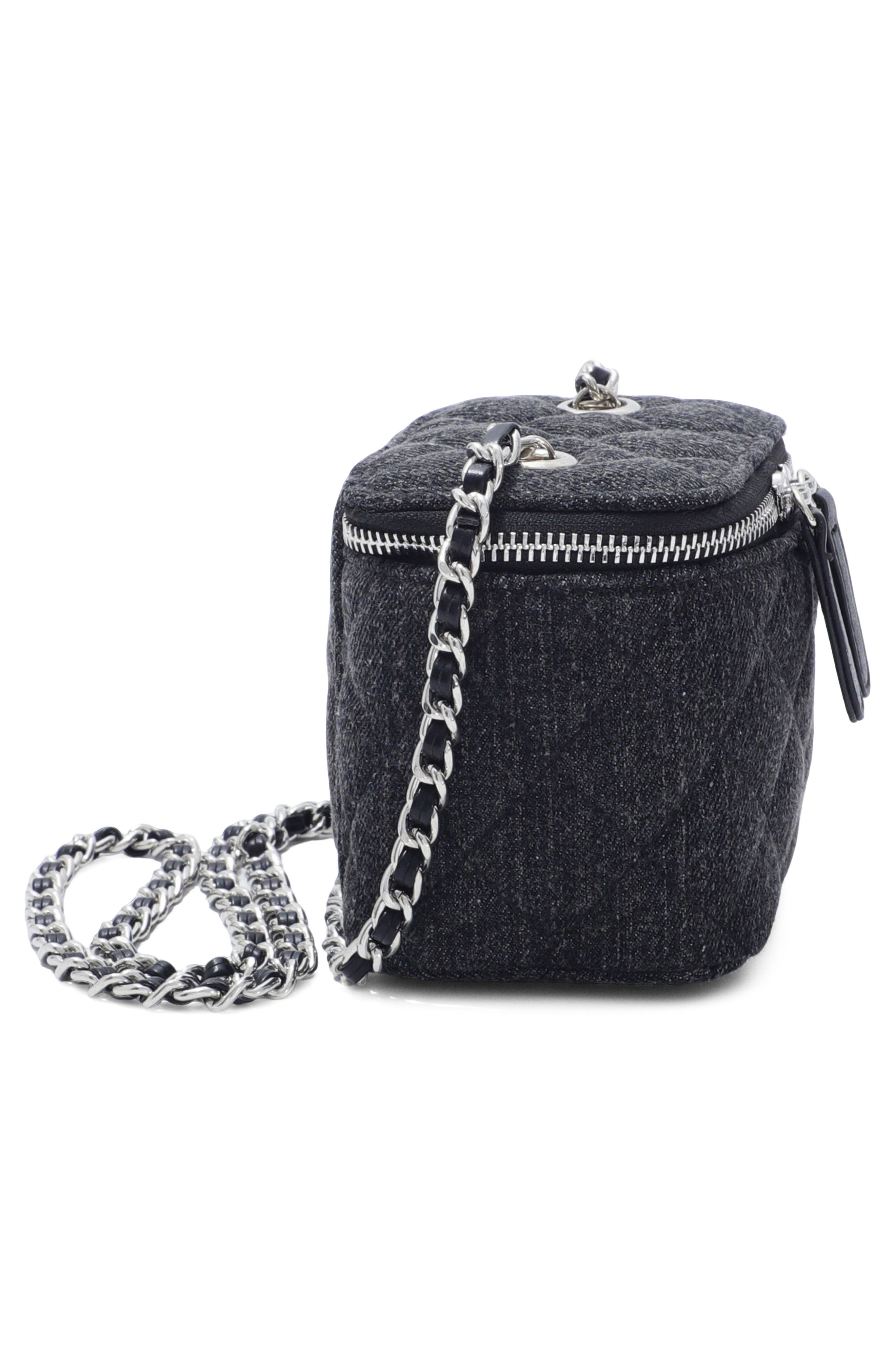 Cushion Quilted Vanity Crossbody Bag, Alternate, color, BLACK
