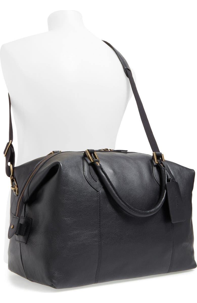 Barbour Leather Duffle Bag, Alternate, color,