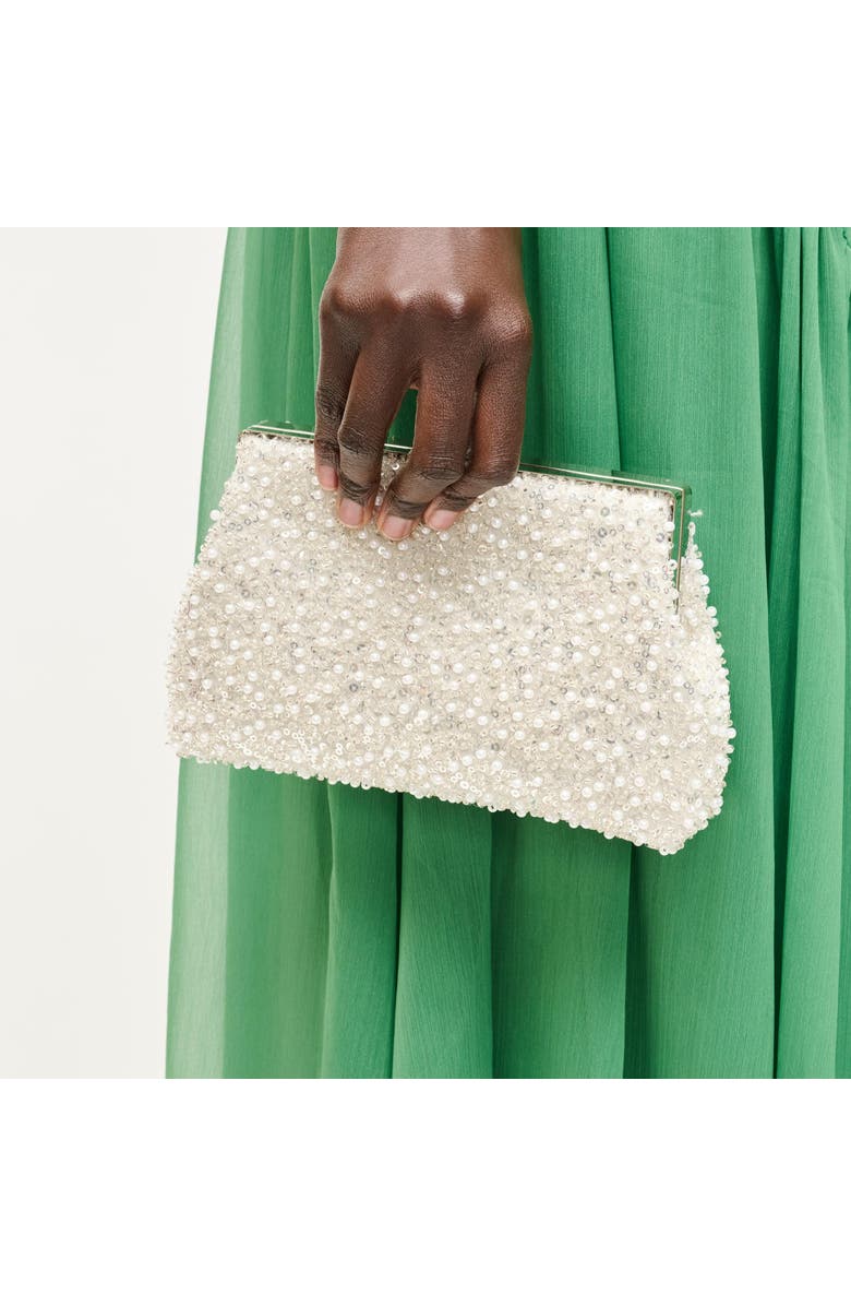 URBAN EXPRESSIONS HANDBAGS Glitz Evening Bag, Main, color, Ivory