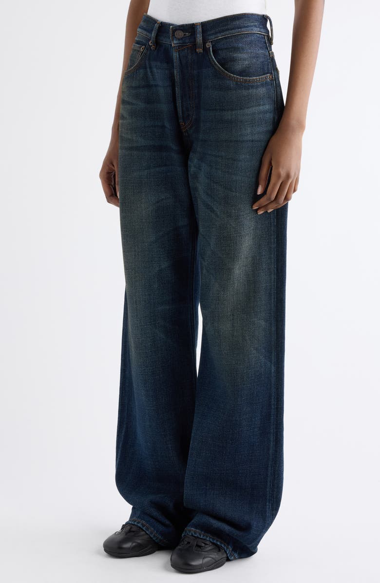 Acne Studios 2021F Regular Fit Denim Jeanes, Alternate, color, Dark Blue