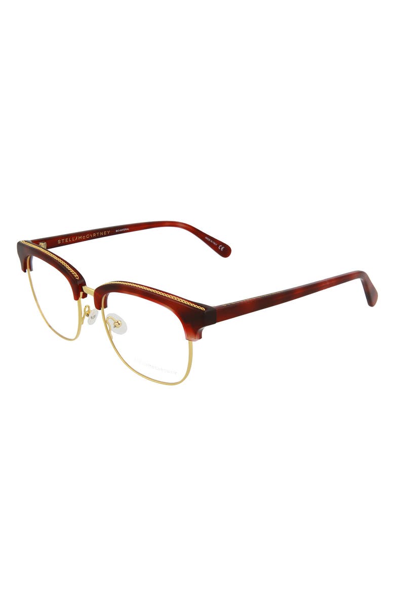 Stella McCartney 50mm Square Optical Frames, Alternate, color,