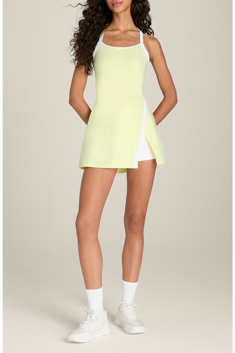 Rally Halter Dress, Main, color, TENDER YELLOW