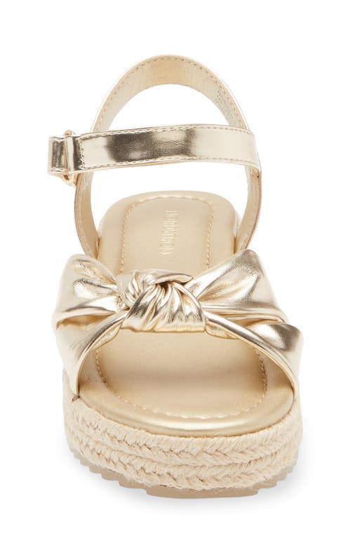 Nordstrom Kids' Bren Espadrille Wedge Sandal In Gold Metallic