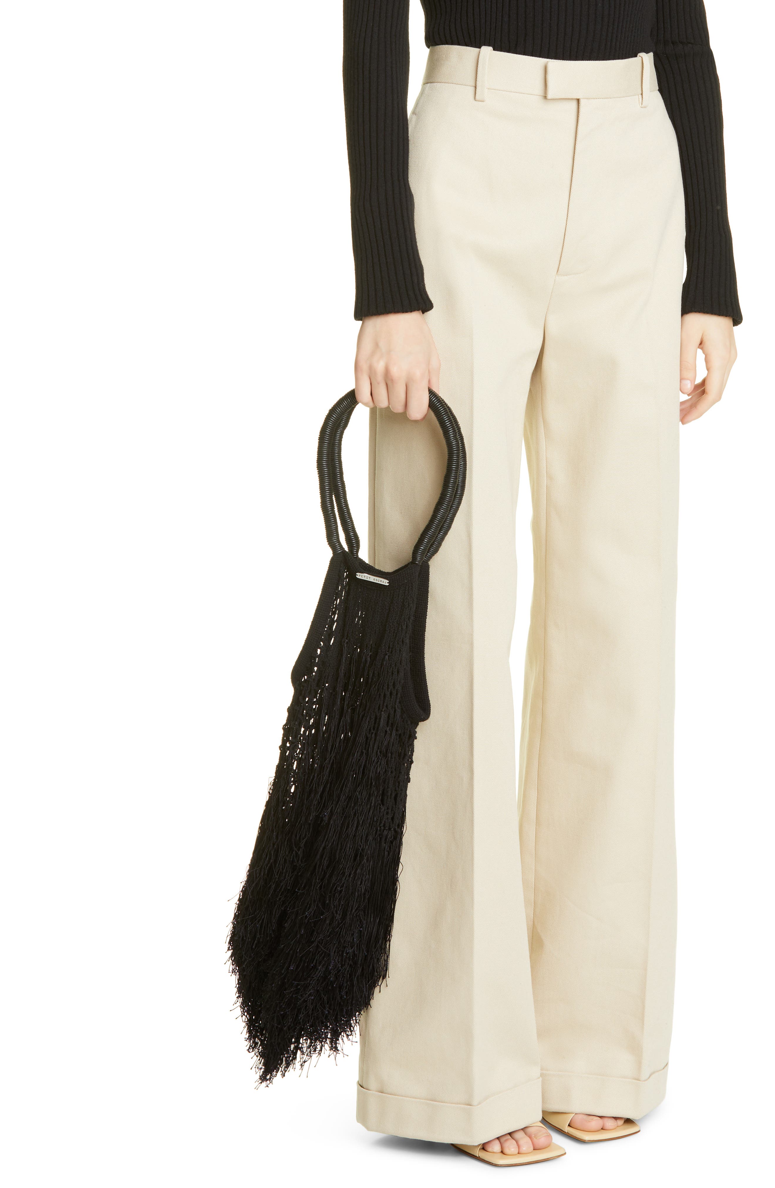 Petit Kouraj Large Fringe Top Handle Bag, Alternate, color, 