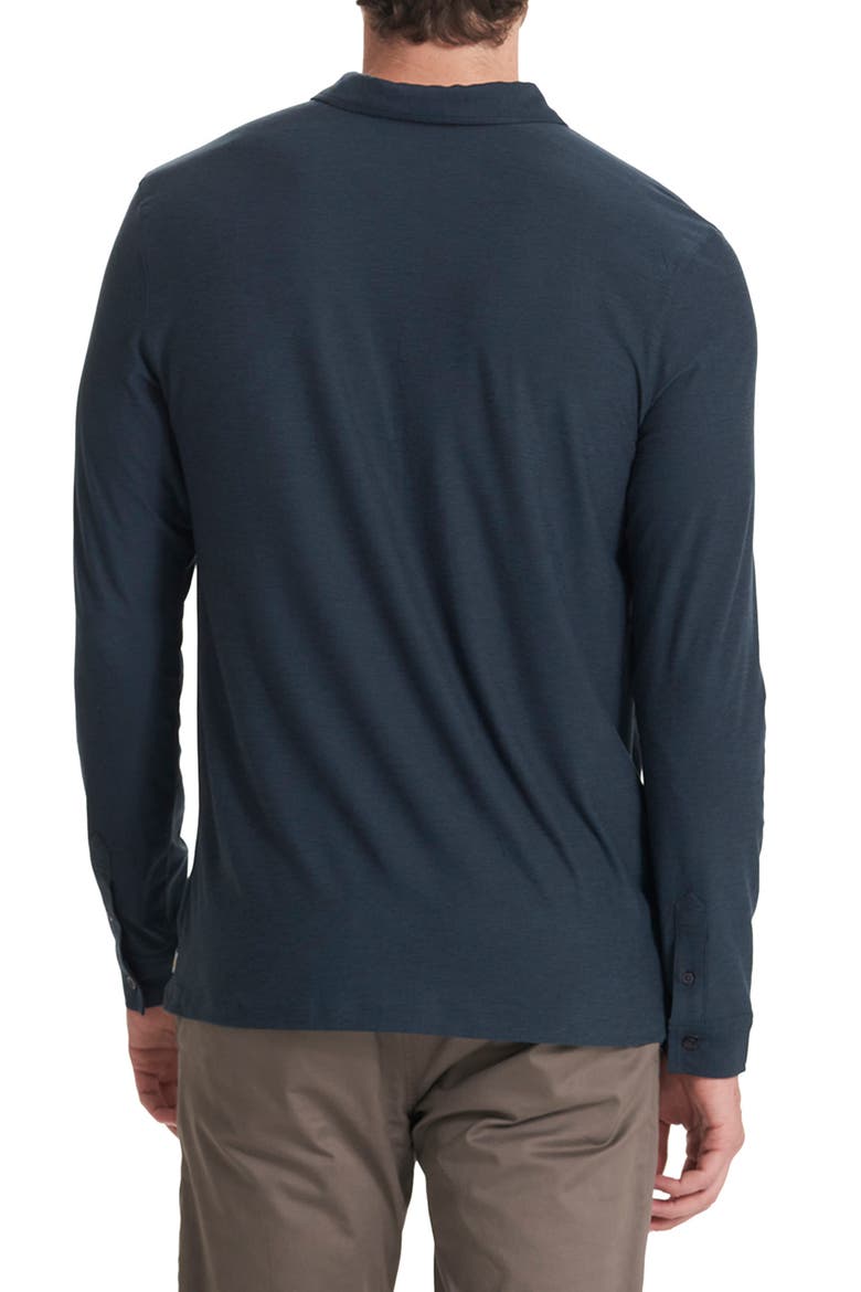 Long Sleeve Strato Tech Polo, Alternate, color, NAVY HEATHER