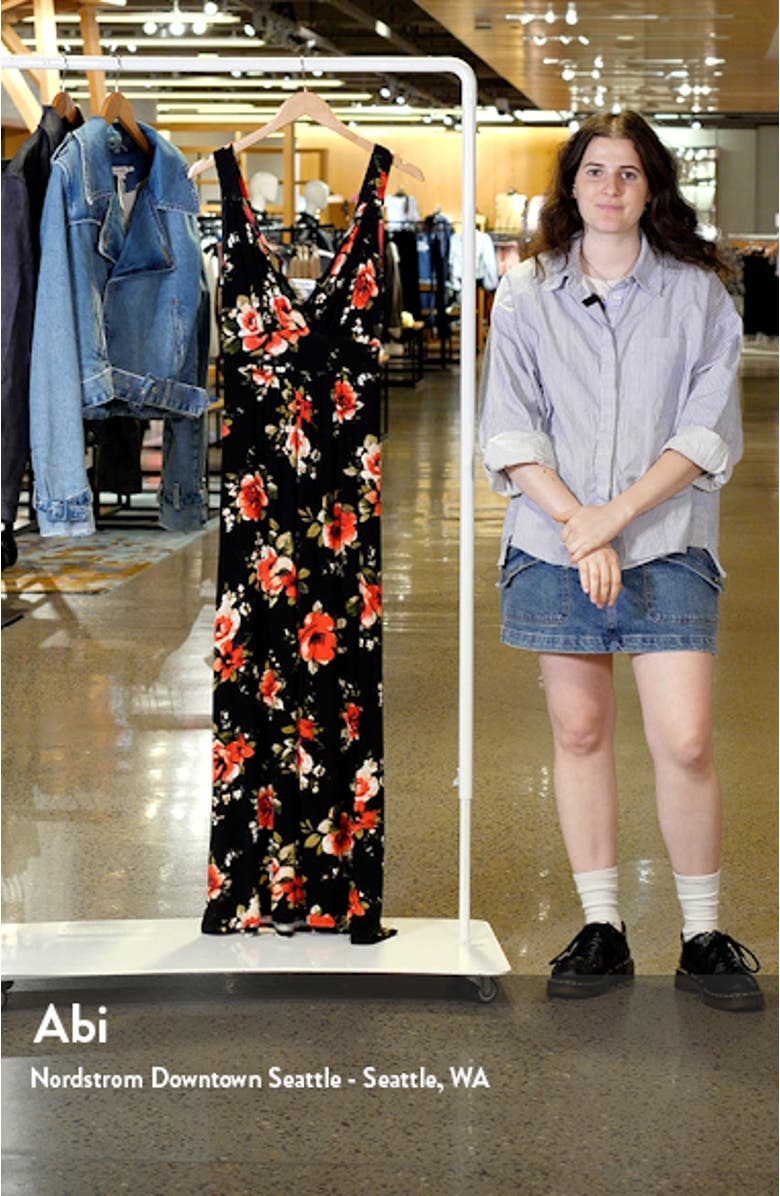 Print Empire Sleeveless Maxi Dress, sales video thumbnail