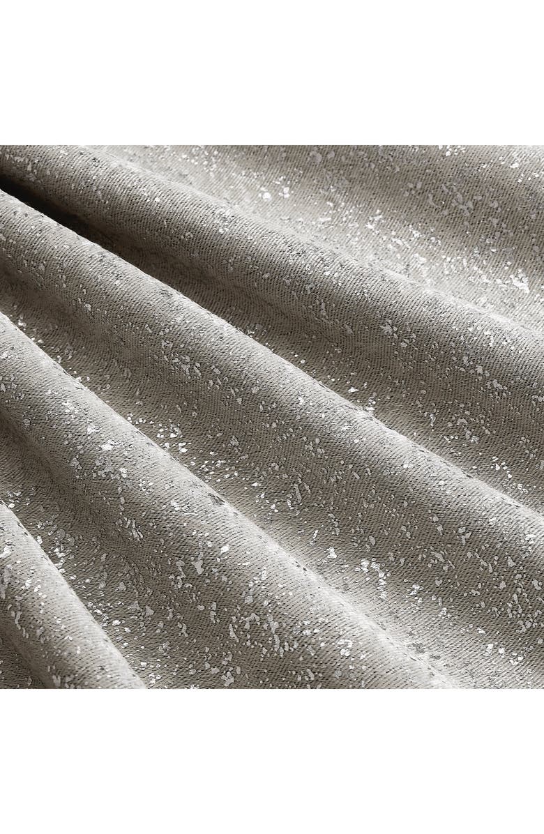 DAINTY HOME Artistic Set of 2 Metallic Textured Thermal Insulated Blackout Curtain Panels, Alternate, color, Sand