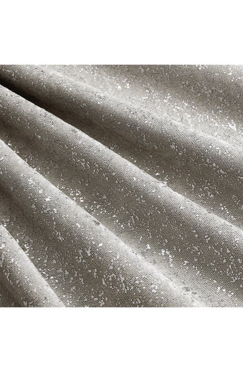 Dainty Home Artistic Set Of 2 Metallic Textured Thermal Insulated Blackout Curtain Panels In Gray