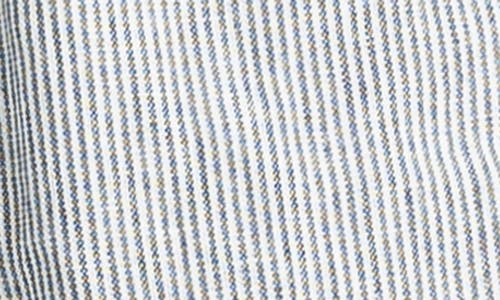 MAX STUDIO MAX STUDIO STRIPE LINEN BLEND BARREL PANTS