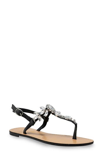 Chase & Chloe Chase And Chloe Aiden Crystal T-strap Sandal