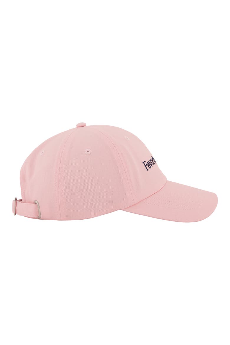 All Caps Logo Baseball Cap, Alternate, color, PALE PINK