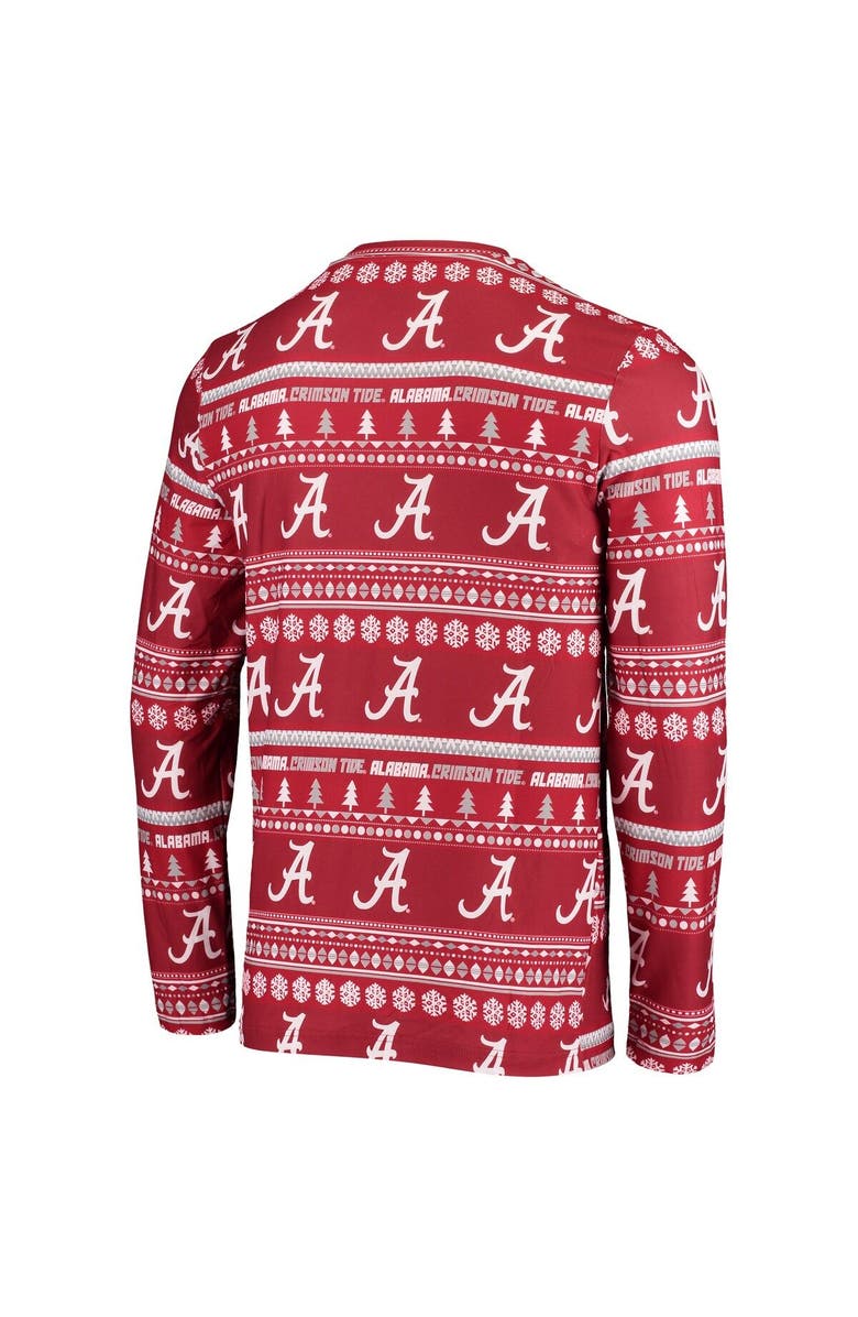 CONCEPTS SPORT Men's Concepts Sport Crimson Alabama Crimson Tide Ugly Sweater Knit Long Sleeve Top and Pant Set, Alternate, color, Crimson